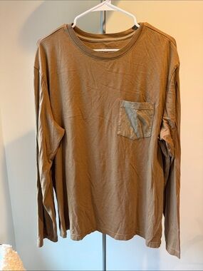 Original Use Men’s Long-Sleeve Pocket Tee in Brown